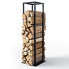 Range bûche vertical pour cheminée 33x33x112cm acier noir - vuunut.com