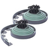 Bordure de jardin plastique flexible 20m avec piquets gris bordé de vert clair - vuunut.com