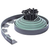Bordure de jardin plastique flexible 10m avec piquets gris bordé de vert clair - vuunut.com