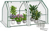 Mini Serre de jardin avec 2 portes enroulables bache PE renforcee 135g/m2 180x90x90cm Blanc - vuunut.com