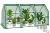 Mini Serre de jardin avec 3 portes enroulables bache PE renforcee 135g/m2 270x90x90cm Vert - vuunut.com