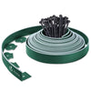 Bordure de jardin plastique flexible 10m avec piquets vert bordé de vert clair - vuunut.com