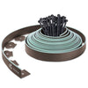 Bordure de jardin plastique flexible 10m avec piquets marron bordé de vert clair - vuunut.com