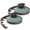 Bordure de jardin plastique flexible 20m avec piquets marron bordé de vert clair - vuunut.com