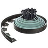 Bordure de jardin plastique flexible 10m avec piquets noir bordé de vert clair - vuunut.com