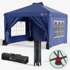 Tonnelle de Jardin 3x3m POP UP installation facile avec portes et fenetres Bleu - vuunut.com