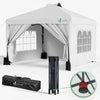 Tonnelle de Jardin 3x3m POP UP installation facile avec portes et fenetres Blanc - vuunut.com