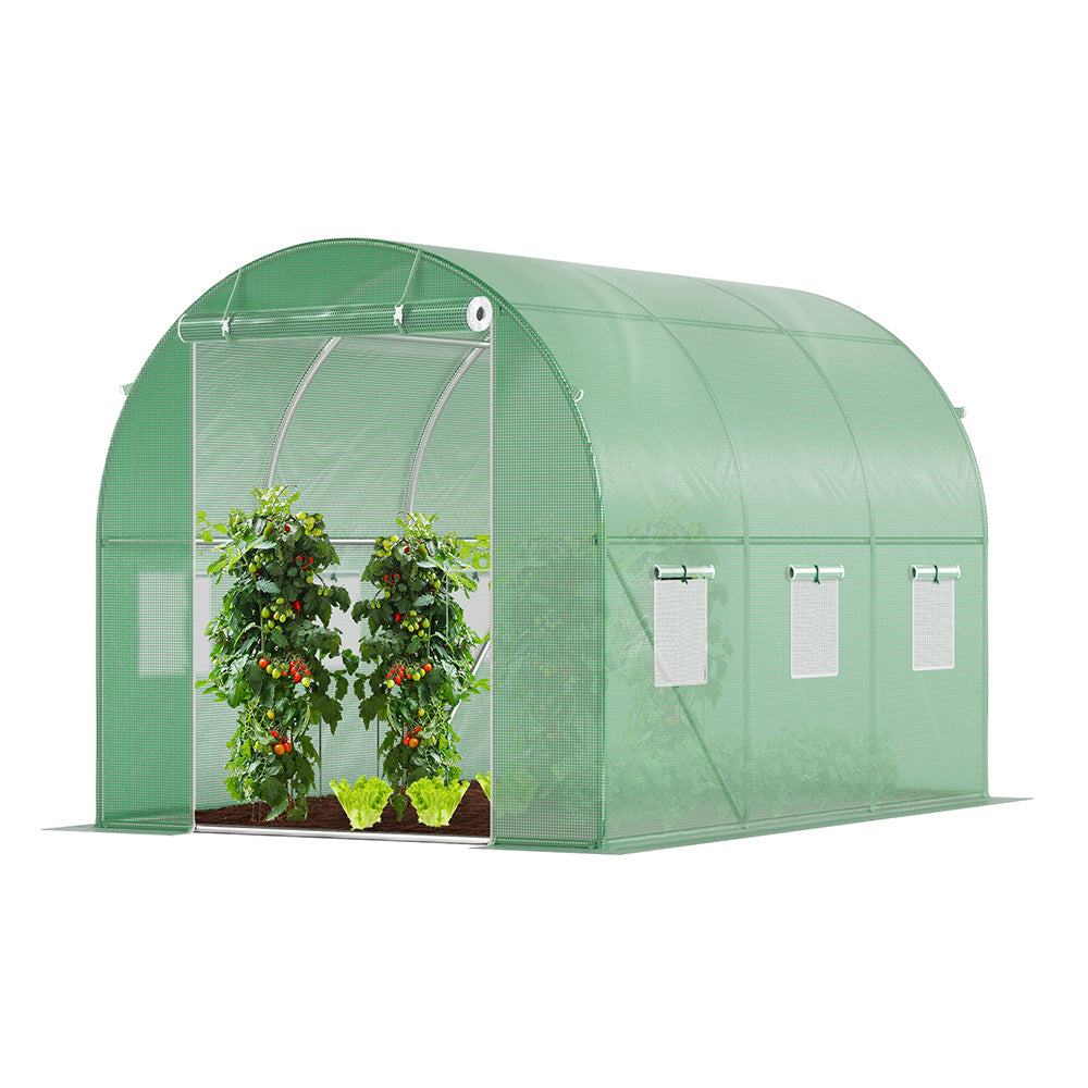 Serre de jardin tunnel 6m2 en acier galvanise - vuunut.com