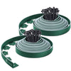Bordure de jardin plastique flexible 20m avec piquets vert bordé de vert clair - vuunut.com