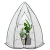Serre de jardin hivernage dome avec bache PE 160x160x180cm Blanc - vuunut.com