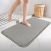 Lot de 2 Tapis de Bain Antidérapant microfibre 60x90cm gris - vuunut.com