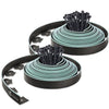 Bordure de jardin plastique flexible 20m avec piquets noir bordé de vert clair - vuunut.com