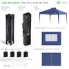 Tonnelle de Jardin 3x3m POP UP installation facile avec portes et fenetres Bleu - vuunut.com