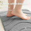 Lot de 2 Tapis de Bain Antidérapant microfibre motif ondulé 60x90cm gris - vuunut.com