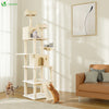 Arbre a chat Geant 6 niveaux avec griffoir grattoir 215 cm beige - vuunut.com