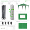 Tonnelle de jardin Arquee 3x3m Pliable avec porte et fenetre amovible vert - vuunut.com