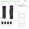 Tonnelle de Jardin 3x3m POP UP installation facile avec portes et fenetres Blanc - vuunut.com