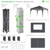 Tonnelle de jardin Arquee 3x3m Pliable avec porte et fenetre amovible gris - vuunut.com