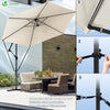Parasol deporte 3M avec housse de protection et sangle de fixation Beige - vuunut.com