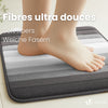Lot de 2 Tapis de Bain Antidérapant microfibre motif dégradé 60x90cm gris - vuunut.com