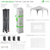 Tonnelle de jardin Arquee 3x3m Pliable avec porte et fenetre amovible blanc - vuunut.com