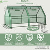 Mini Serre de jardin avec 2 portes enroulables bache PE renforcee 135g/m2 180x90x90cm Vert - vuunut.com