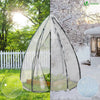 Serre de jardin hivernage dome avec bache PE 160x160x180cm Blanc - vuunut.com