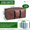 Lot 5 sacs de demenagement grand format avec sangles et poignee marron - vuunut.com