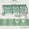 Mini Serre de jardin avec 3 portes enroulables bache PE renforcee 135g/m2 270x90x90cm Vert - vuunut.com