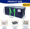 Lot de 5 sacs de demenagement grand format avec sangles et poignee bleu - vuunut.com