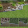 Bordure de jardin plastique flexible 10m avec piquets gris bordé de vert clair - vuunut.com