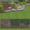 Bordure de jardin plastique flexible 20m avec piquets marron bordé de vert clair - vuunut.com