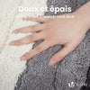 Lot de 2 Tapis de Bain Antidérapant microfibre motif dégradé 60x90cm gris - vuunut.com