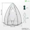 Serre de jardin hivernage dome avec bache PE 160x160x180cm Blanc - vuunut.com