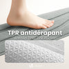 Lot de 2 Tapis de Bain Antidérapant microfibre motif ondulé 60x90cm gris - vuunut.com