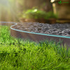 Bordure de jardin plastique flexible 10m avec piquets marron bordé de vert clair - vuunut.com