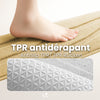 Lot de 2 Tapis de Bain Antidérapant microfibre motif ondulé 60x90cm beige - vuunut.com