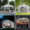Tonnelle de jardin Arquee 3x3m Pliable avec porte et fenetre amovible blanc - vuunut.com