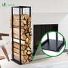 Range bûche vertical pour cheminée 33x33x112cm acier noir - vuunut.com