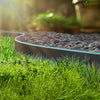 Bordure de jardin plastique flexible 20m avec piquets noir bordé de vert clair - vuunut.com
