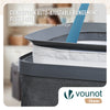 Panier a linge 1 compartiment et sac amovible auto ajustant avec couvercle 90L Anthracite - vuunut.com