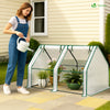 Mini Serre de jardin avec 2 portes enroulables bache PE renforcee 135g/m2 180x90x90cm Blanc - vuunut.com