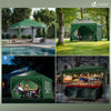 Tonnelle de Jardin 3x3m POP UP installation facile avec portes et fenetres Vert - vuunut.com