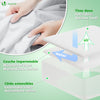 Lot de 2 Protège Matelas Alèse Impermeable avec jupe elastiquee 150x200x30cm - vuunut.com