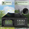 Tonnelle de jardin 3x6m Pliable Barnum avec 6 parois amovibles Noir - vuunut.com