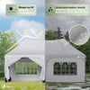 Tonnelle de jardin 3x6m Pliable Barnum avec 6 parois amovibles Blanc - vuunut.com