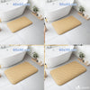 Lot de 2 Tapis de Bain Antidérapant microfibre motif ondulé 60x90cm beige - vuunut.com