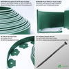Bordure de jardin plastique flexible 10m avec piquets vert bordé de vert clair - vuunut.com
