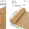Canisse en roseau naturel Brise vue avec attaches de fixation 140x300cm - vuunut.com