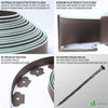 Bordure de jardin plastique flexible 20m avec piquets marron bordé de vert clair - vuunut.com